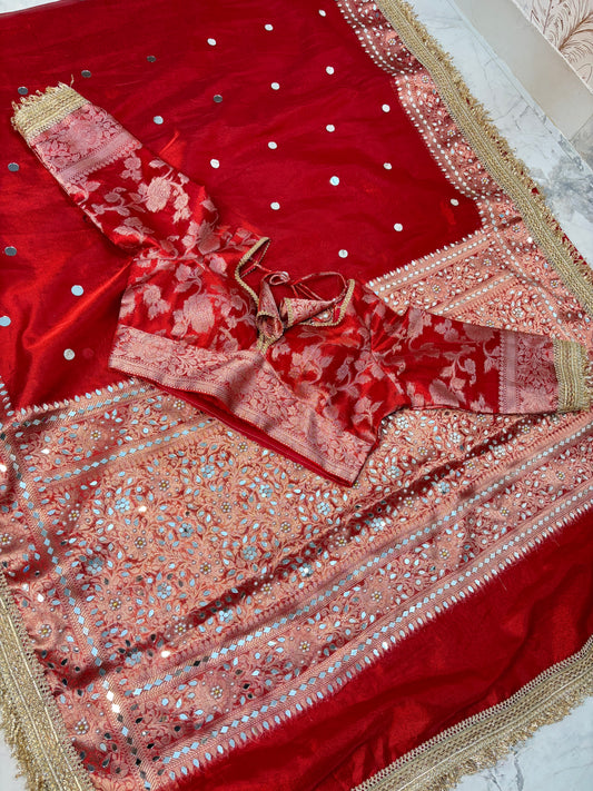 Mirror worked Premium Soft Tissue Saree