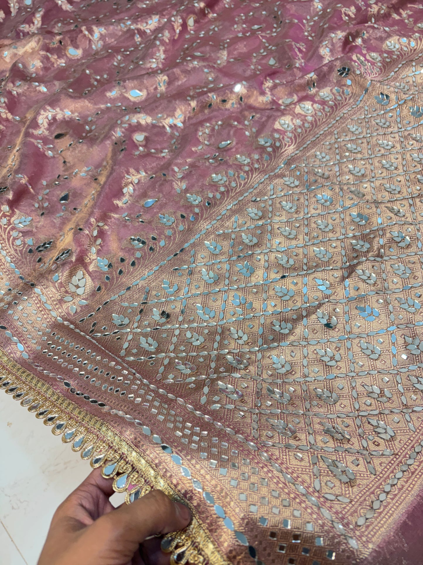 Mirror worked Premium Soft Tissue Saree
