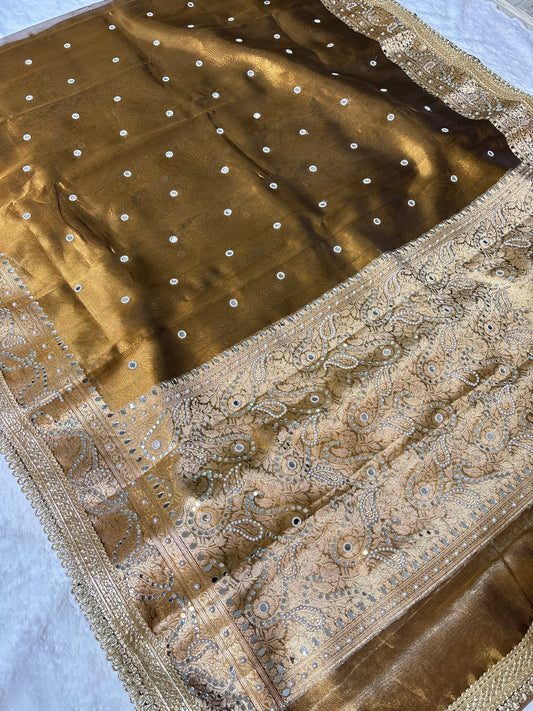 Mirror worked Premium Soft Tissue Saree