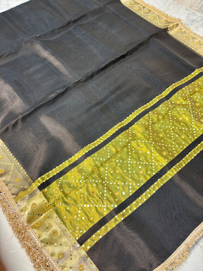 Mirror worked Premium Soft Tissue Saree