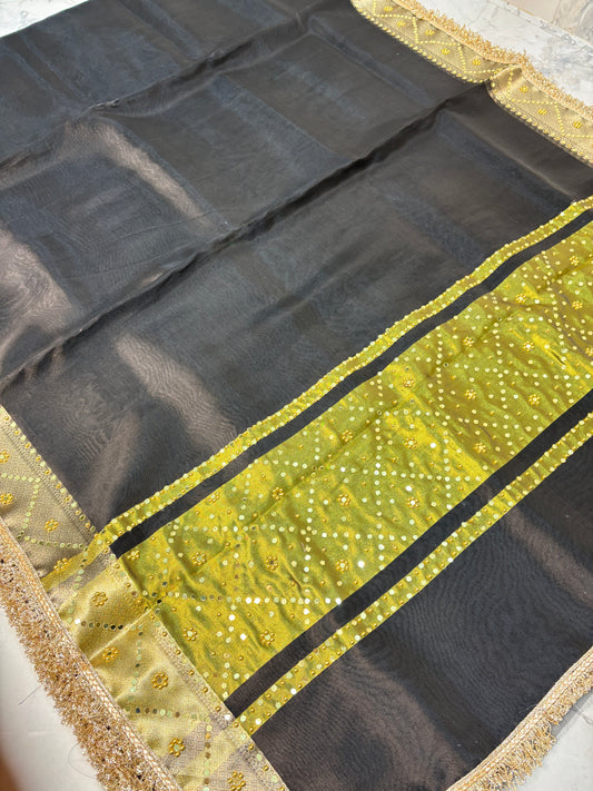 Mirror worked Premium Soft Tissue Saree