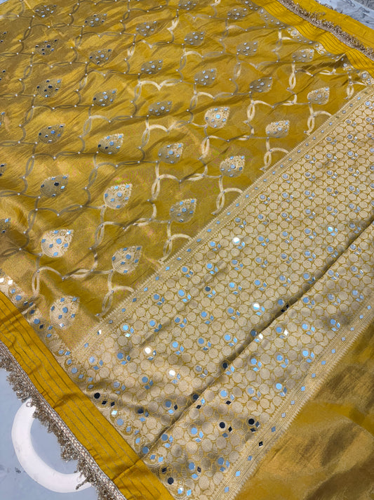 Mirror worked Premium Soft Tissue Saree