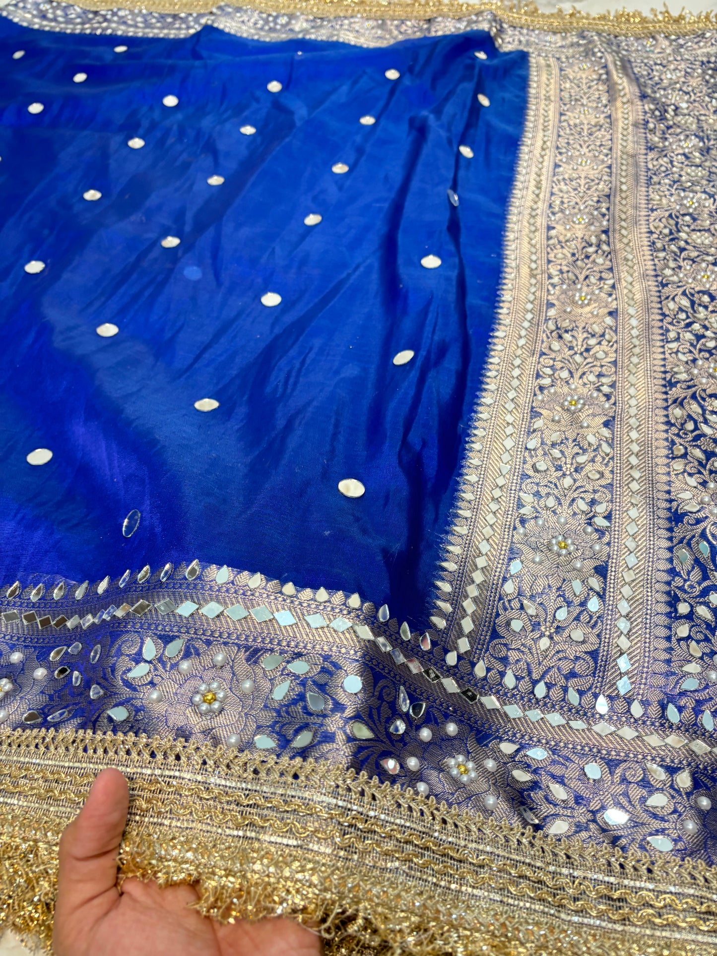 Mirror worked Premium Soft Tissue Saree