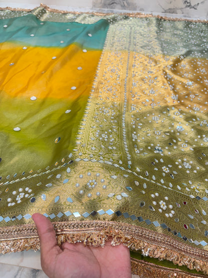 Mirror worked Premium Soft Tissue Saree