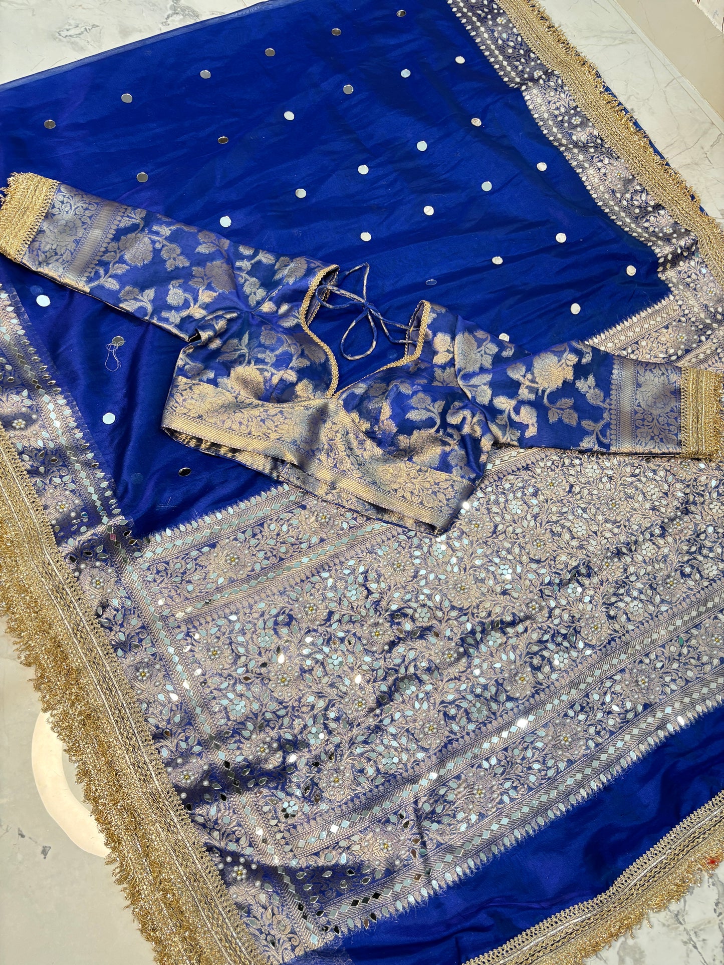 Mirror worked Premium Soft Tissue Saree