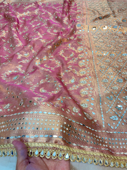 Mirror worked Premium Soft Tissue Saree