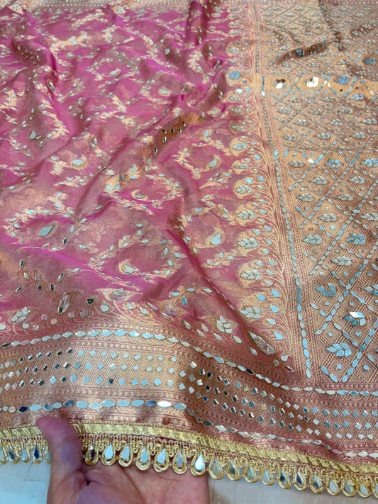 Mirror worked Premium Soft Tissue Saree