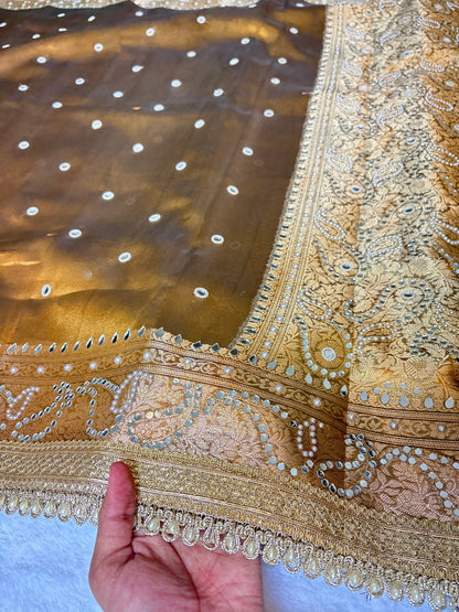 Mirror worked Premium Soft Tissue Saree
