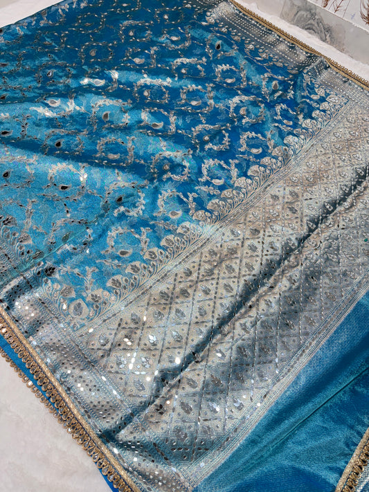 Mirror Handwork Premium Soft Tissue Saree