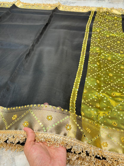 Mirror worked Premium Soft Tissue Saree