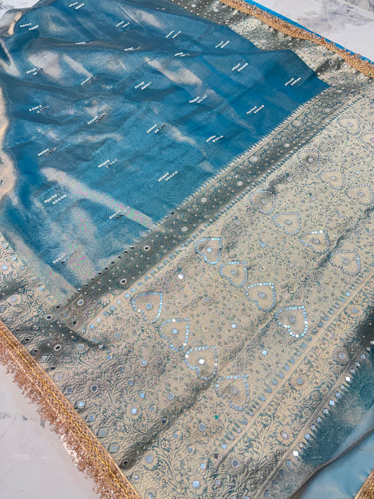 Mirror worked Premium Soft Tissue Saree