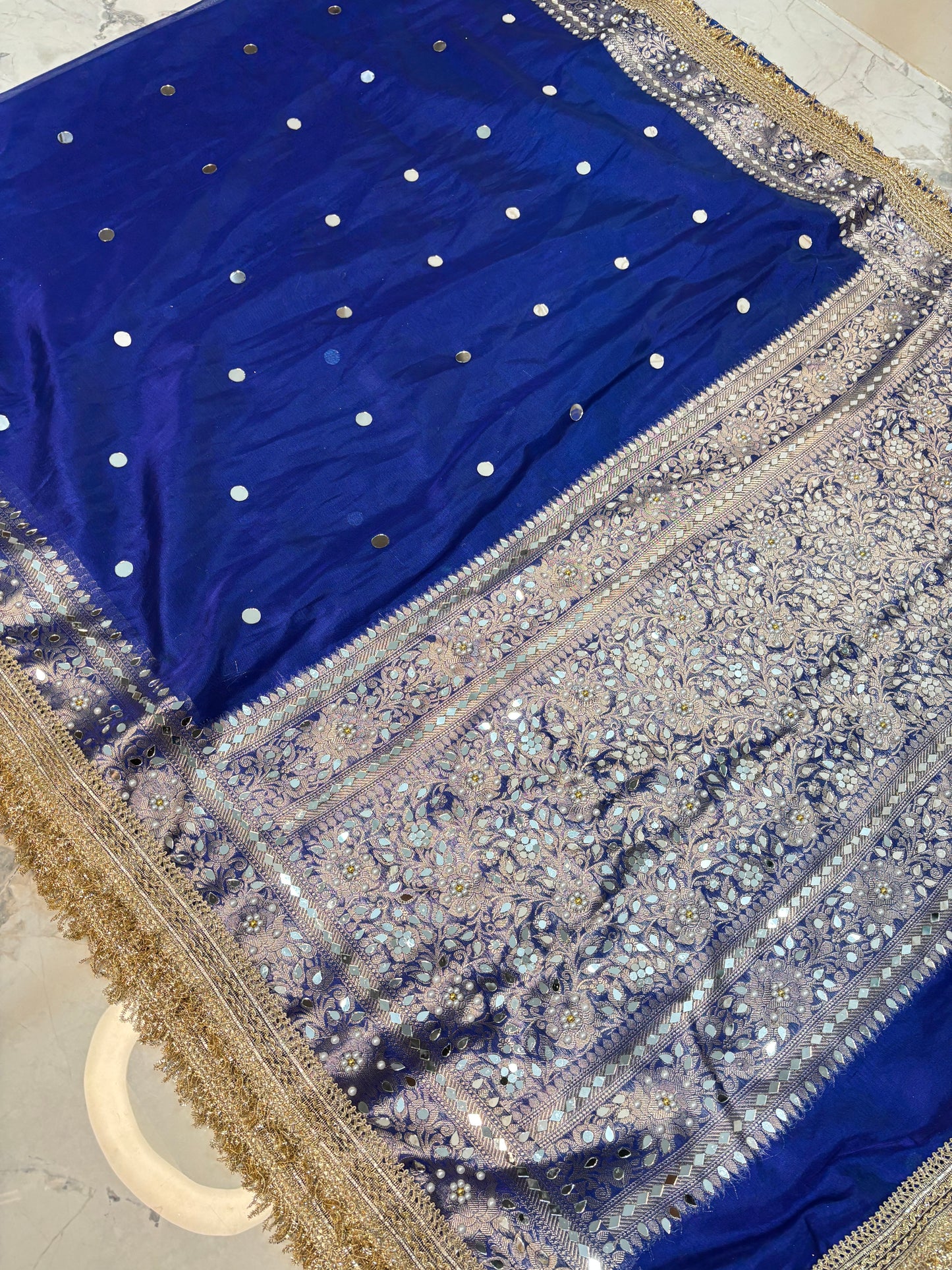 Mirror worked Premium Soft Tissue Saree