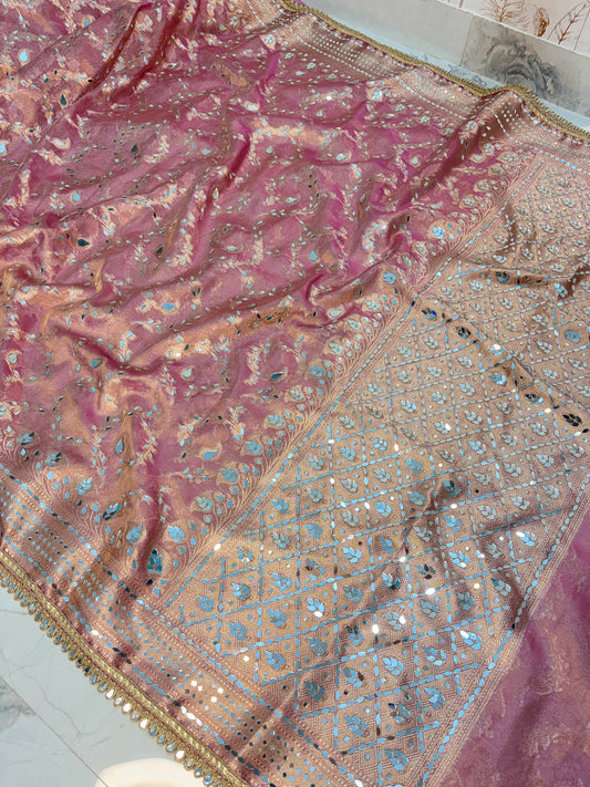 Mirror worked Premium Soft Tissue Saree