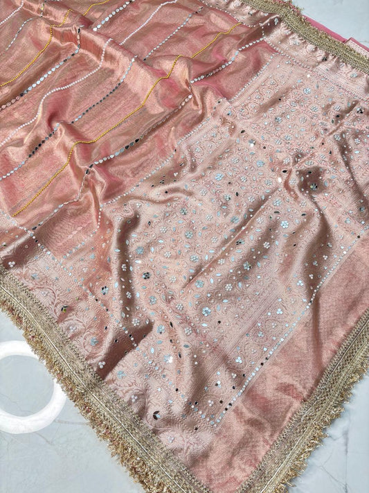 Mirror worked Premium Soft Tissue Saree