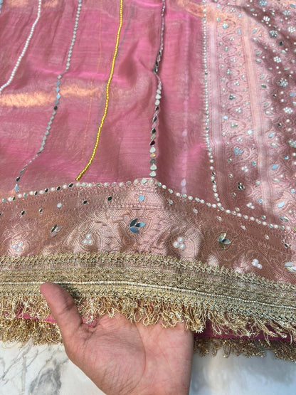 Mirror worked Premium Soft Tissue Saree