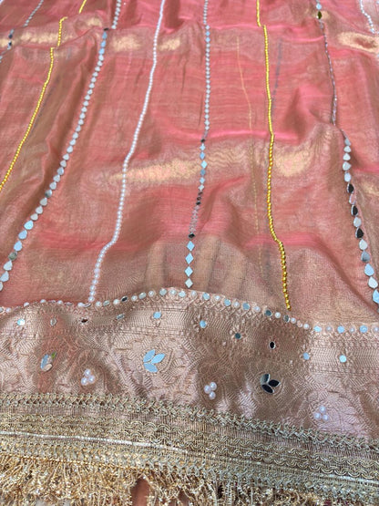 Mirror worked Premium Soft Tissue Saree