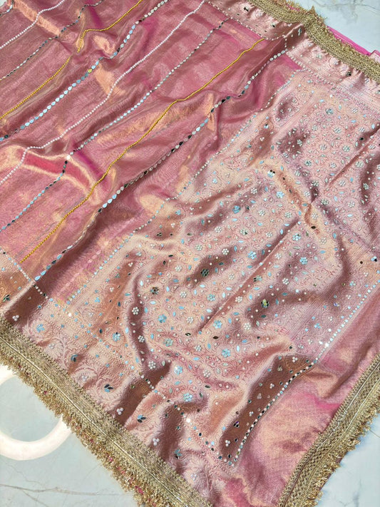 Mirror worked Premium Soft Tissue Saree