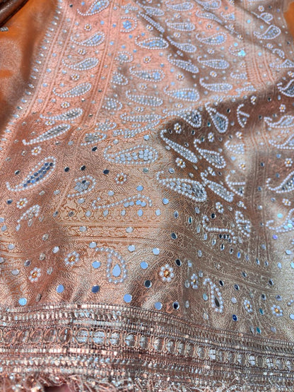 Mirror worked Premium Soft Tissue Saree