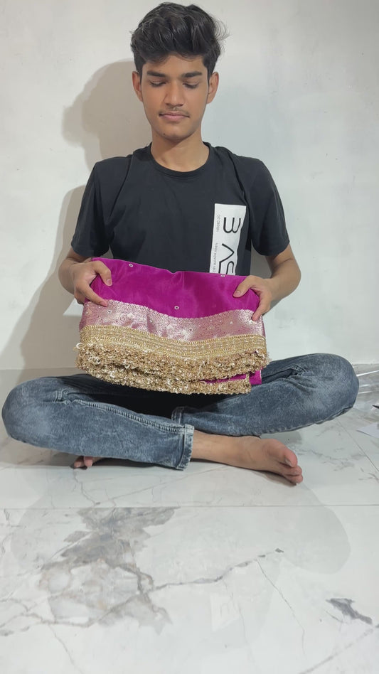 Beads worked Premium Soft Tissue Saree