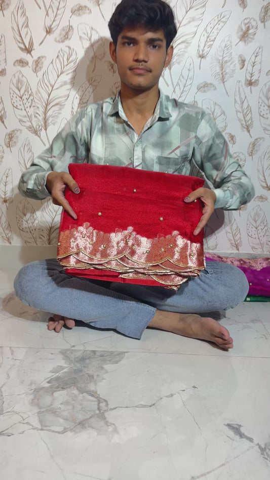 Aari worked Premium Soft Tissue Saree