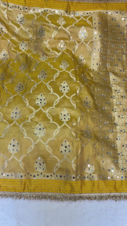 Mirror worked Premium Soft Tissue Saree