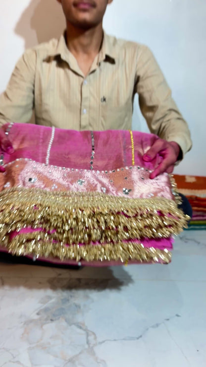 Mirror worked Premium Soft Tissue Saree