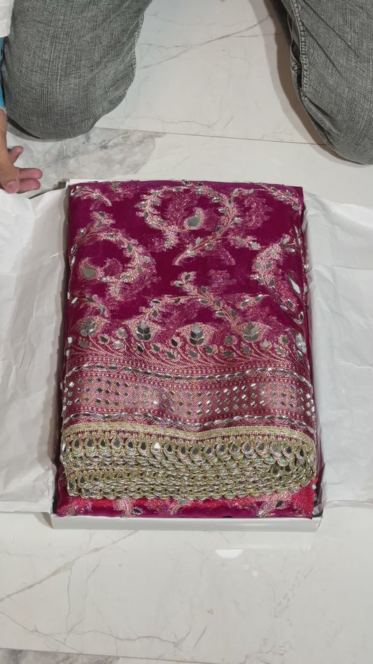 Mirror worked Premium Soft Tissue Saree