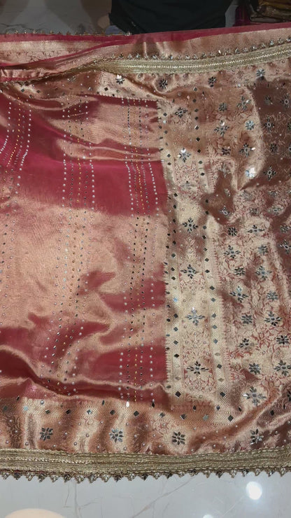 Mirror worked Premium Soft Tissue Saree