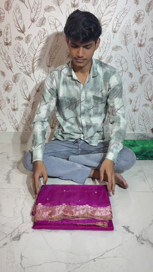 Aari worked Premium Soft Tissue Saree